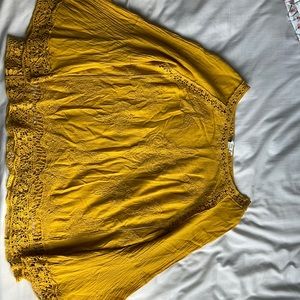 Yellow printed blouse